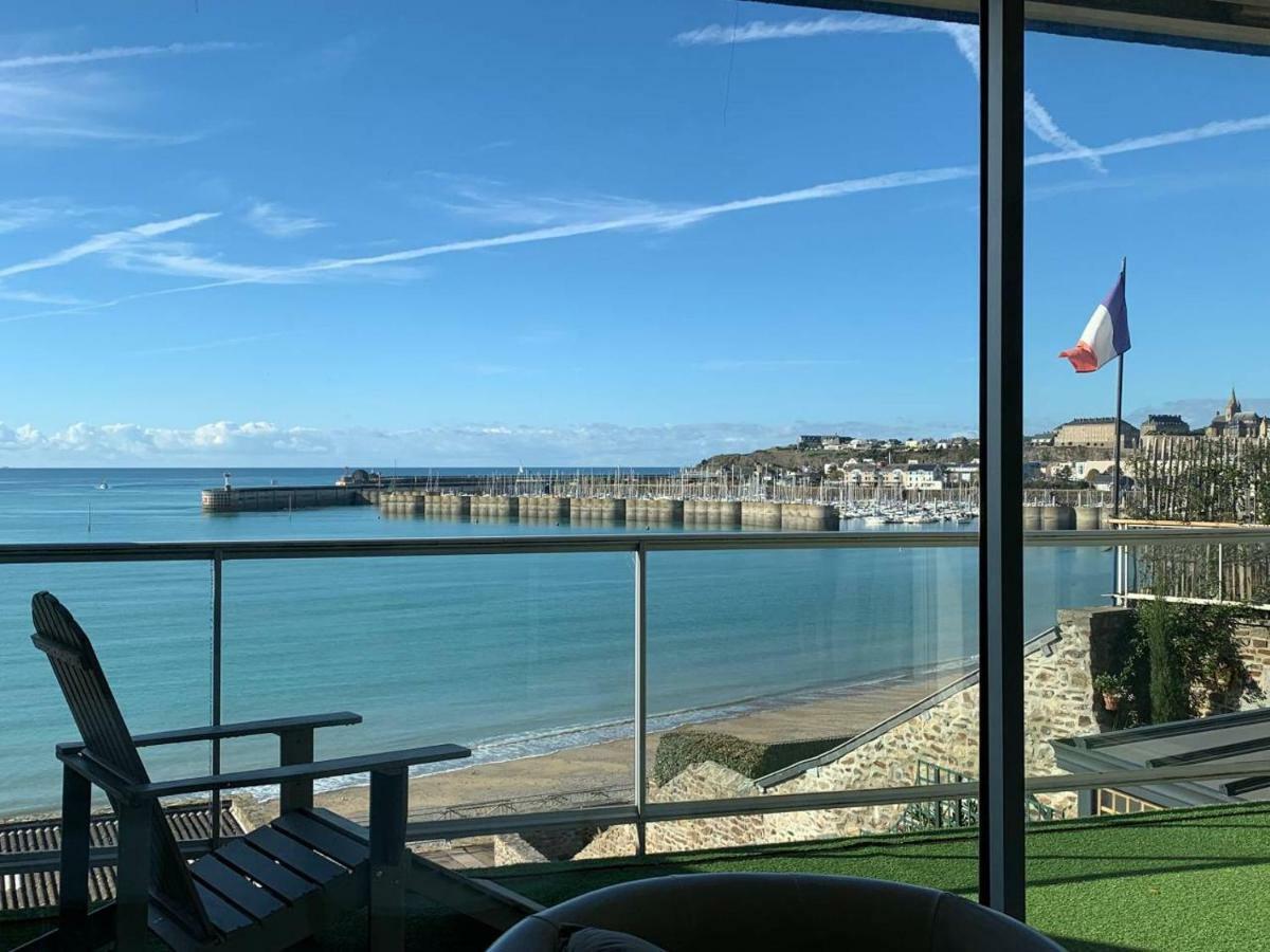 Un Balcon Sur La Mer, Acces Direct A La Plage Granville Bagian luar foto